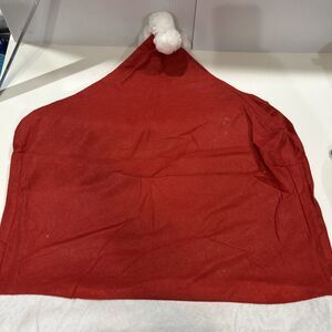 Red Holiday Christmas Santa Hat Chair Covers Set of 6 Dinner Party
